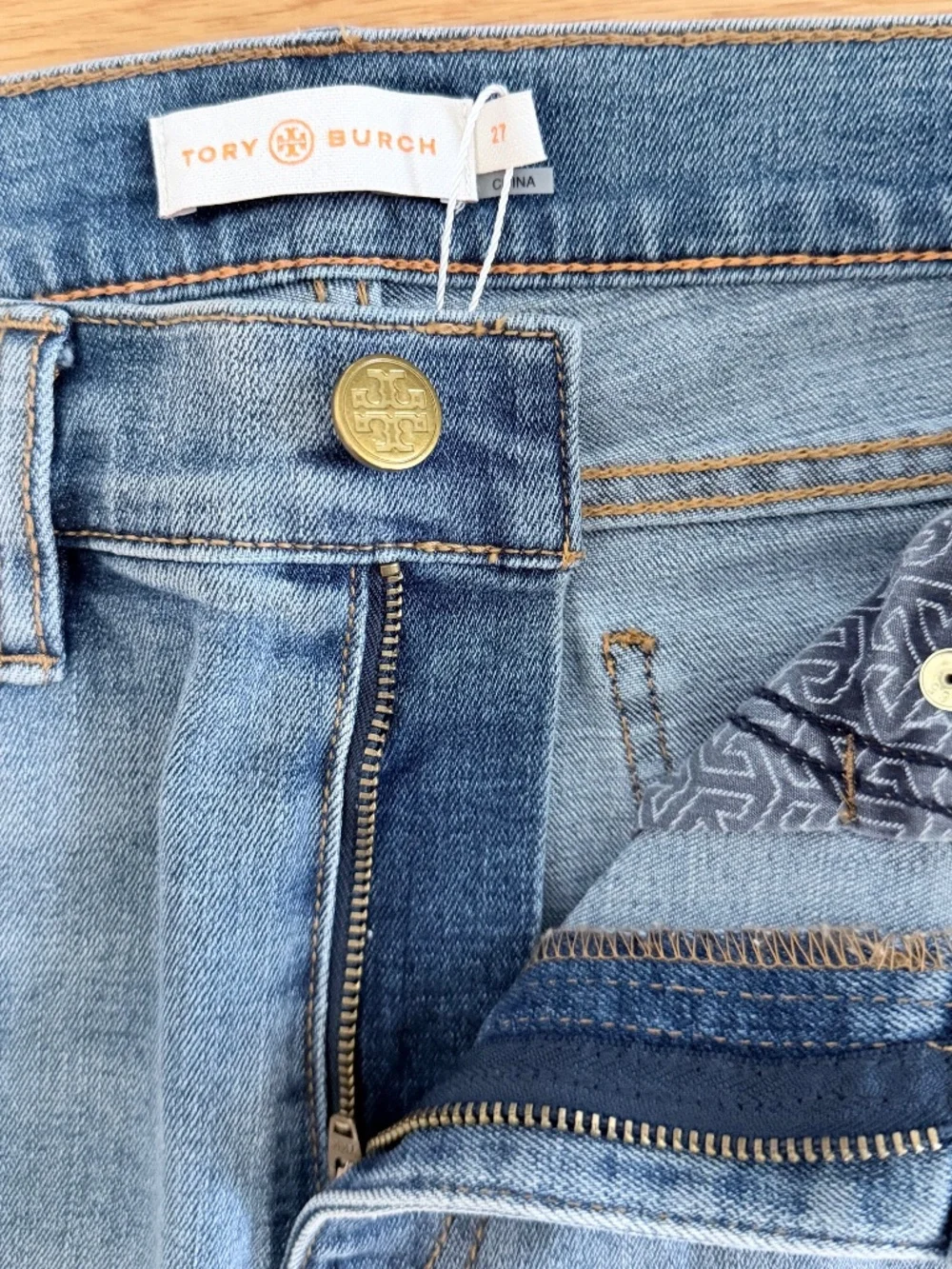 Tory Burch NWT Myers Cropped Boot Jean (27)